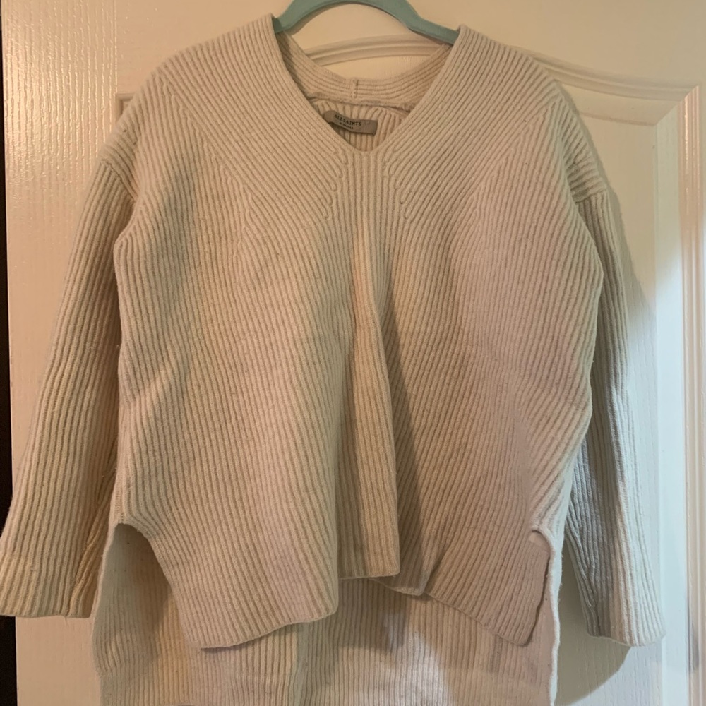 All Saints Cream Sweater